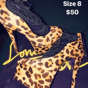 London Trash Cheetah Print Heels